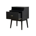 Disa 1 Drawer Nightstand Black Mdf