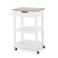 Kitchen Cart White Wood