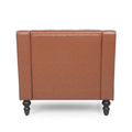 Club Chair Light Brown Pu