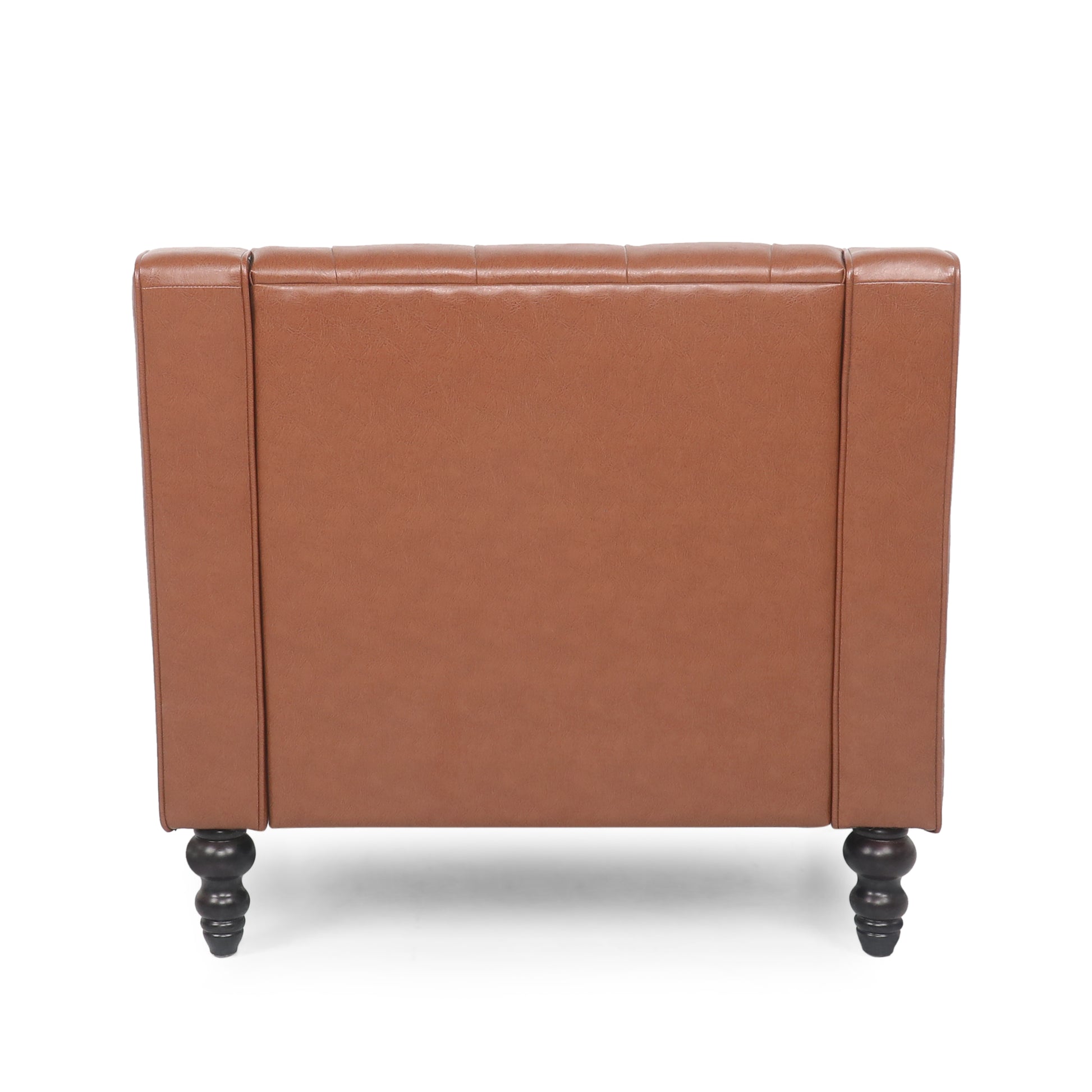 Club Chair Light Brown Pu