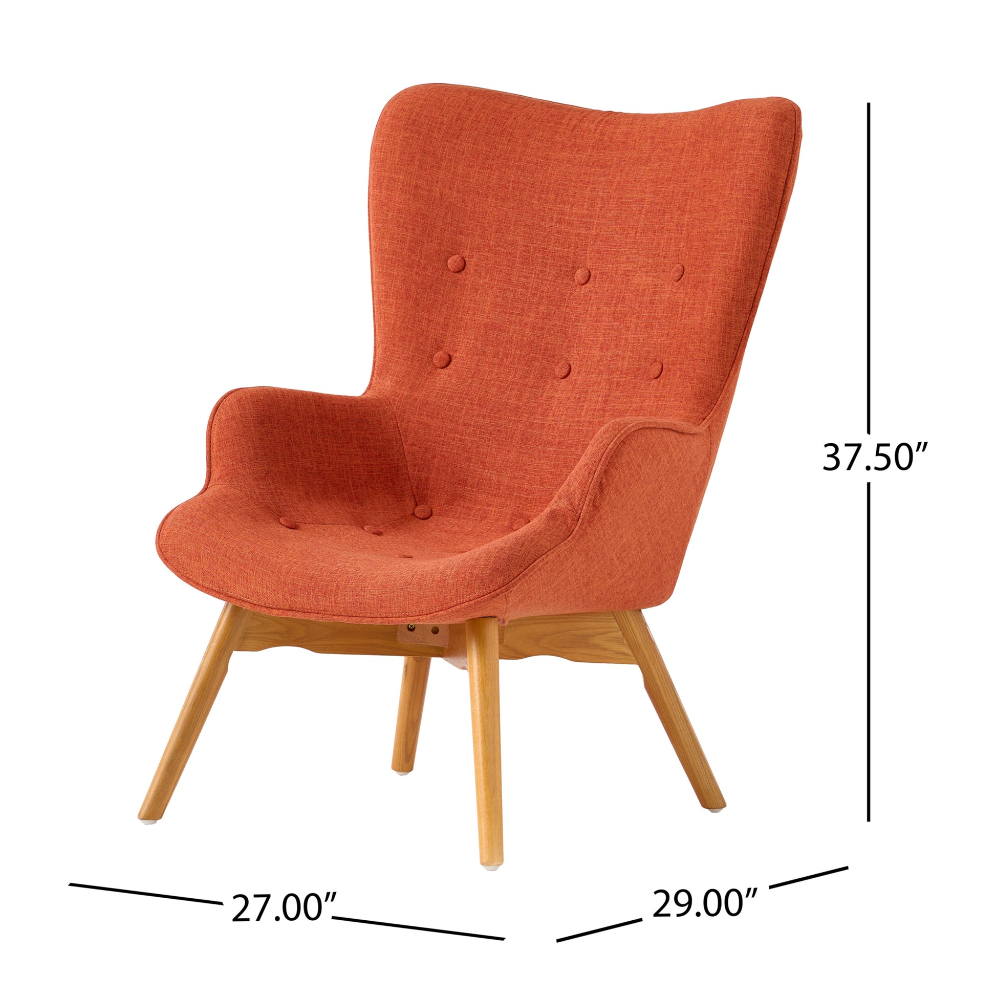 Contour Chair Orange Fabric