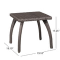 Honolulu Brown Side Table Brown Rattan