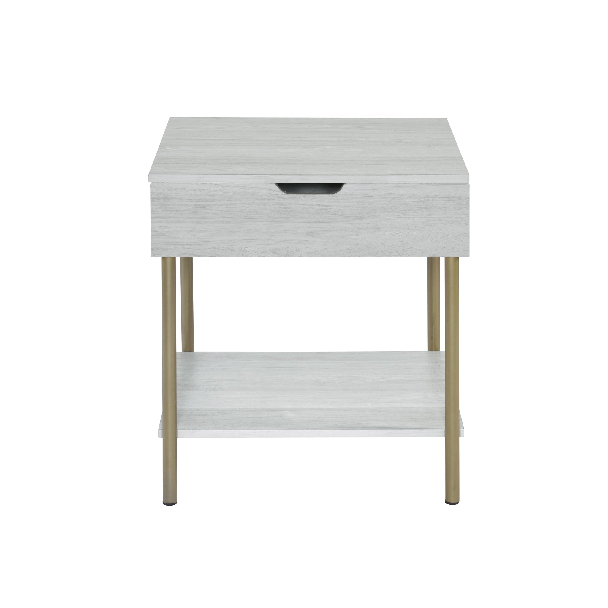 Whitman Square End Table White White Wood
