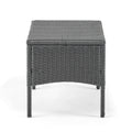 Cordoba Kd Wicker 4 Pc Chat Set Grey Pe Rattan Iron Waterproof Fabric