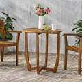 Hermosa 27.5'' Circular Wood Table Teak Acacia Wood