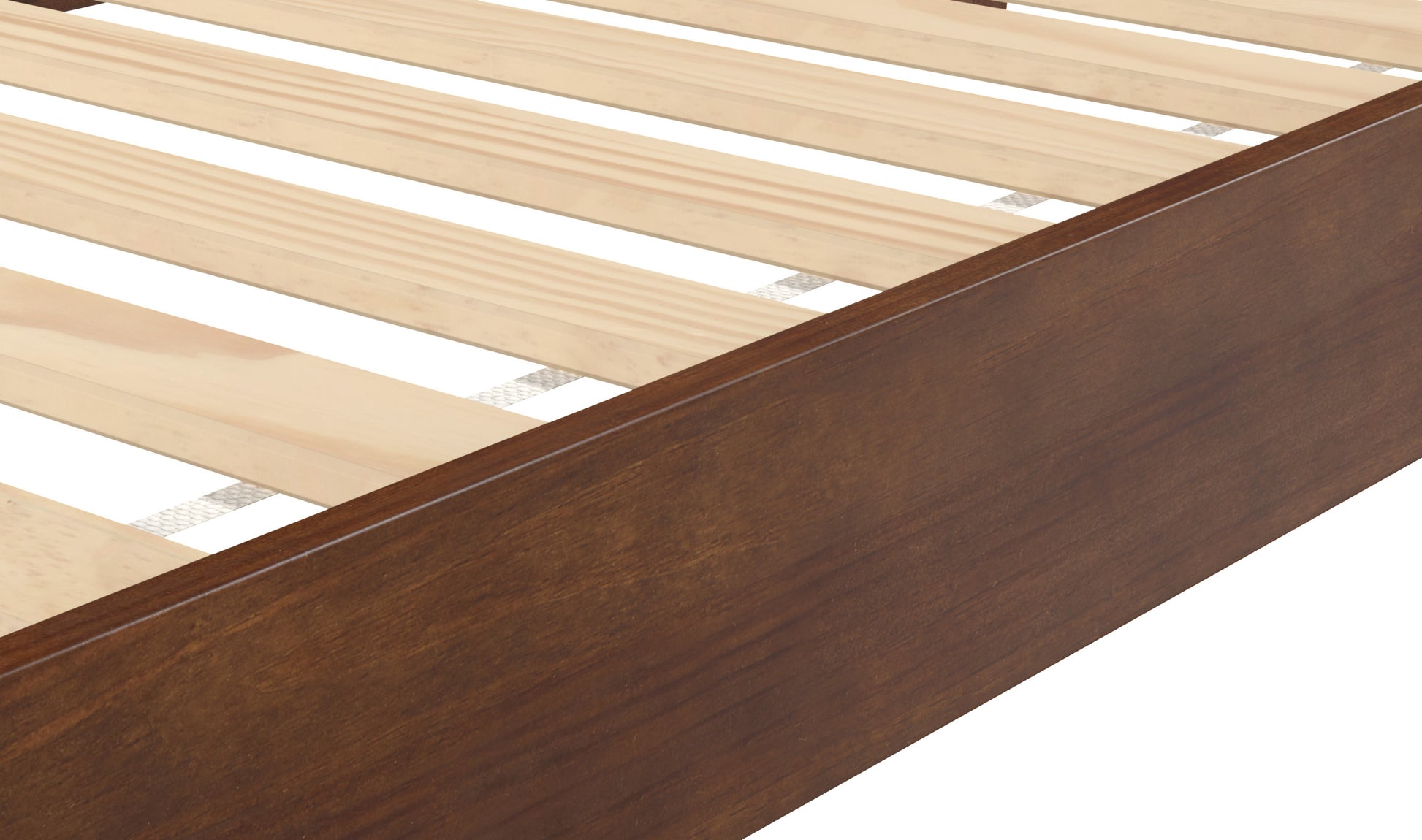 Nix Twin Platform Bed Natural Twin Dark Brown Wood