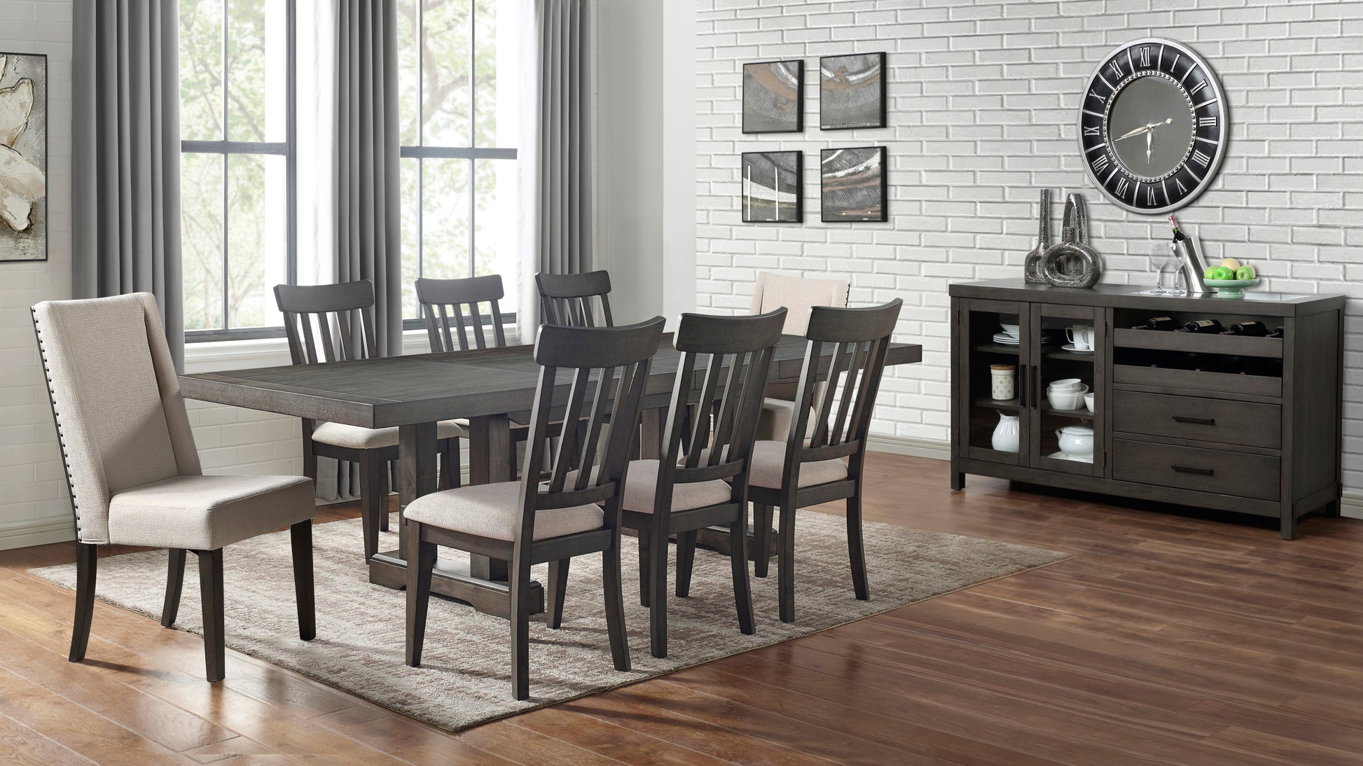 Napa Upholstered Side Chair Set Of 2 Dark Brown Dark Brown Wood