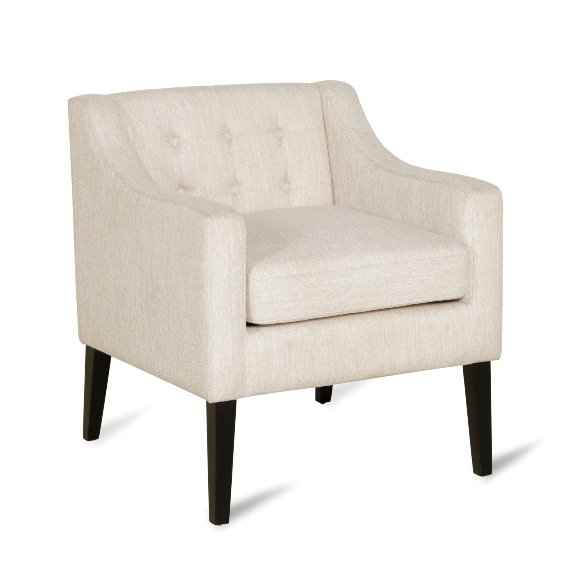 Accent Chair Beige Fabric