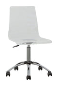 Arthur Adjustable Swivel Chair Pearl Silver Silver White Iron