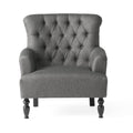 Club Chair Dark Gray Fabric
