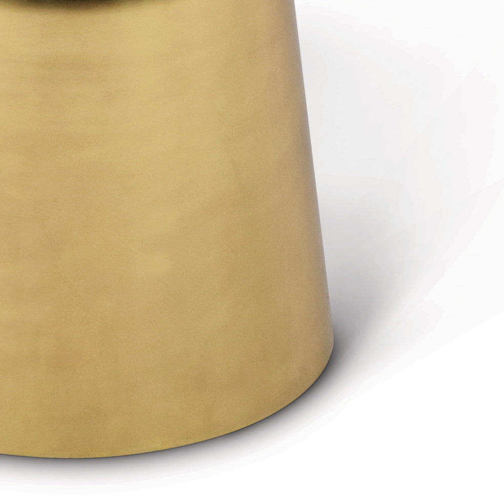 Jovana Round End Table Black Black Iron