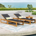 Mia Chaise Lounge Teak Metal & Wood