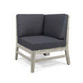 Perla Corner Chair, Grey Dark Grey Acacia Wood