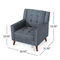 Greenmont Upholstered Armchair Dark Grey Fabric