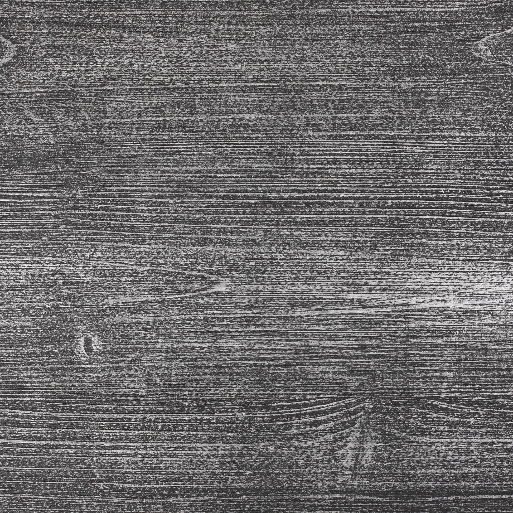 Coffee Table Set Black Silver Wood