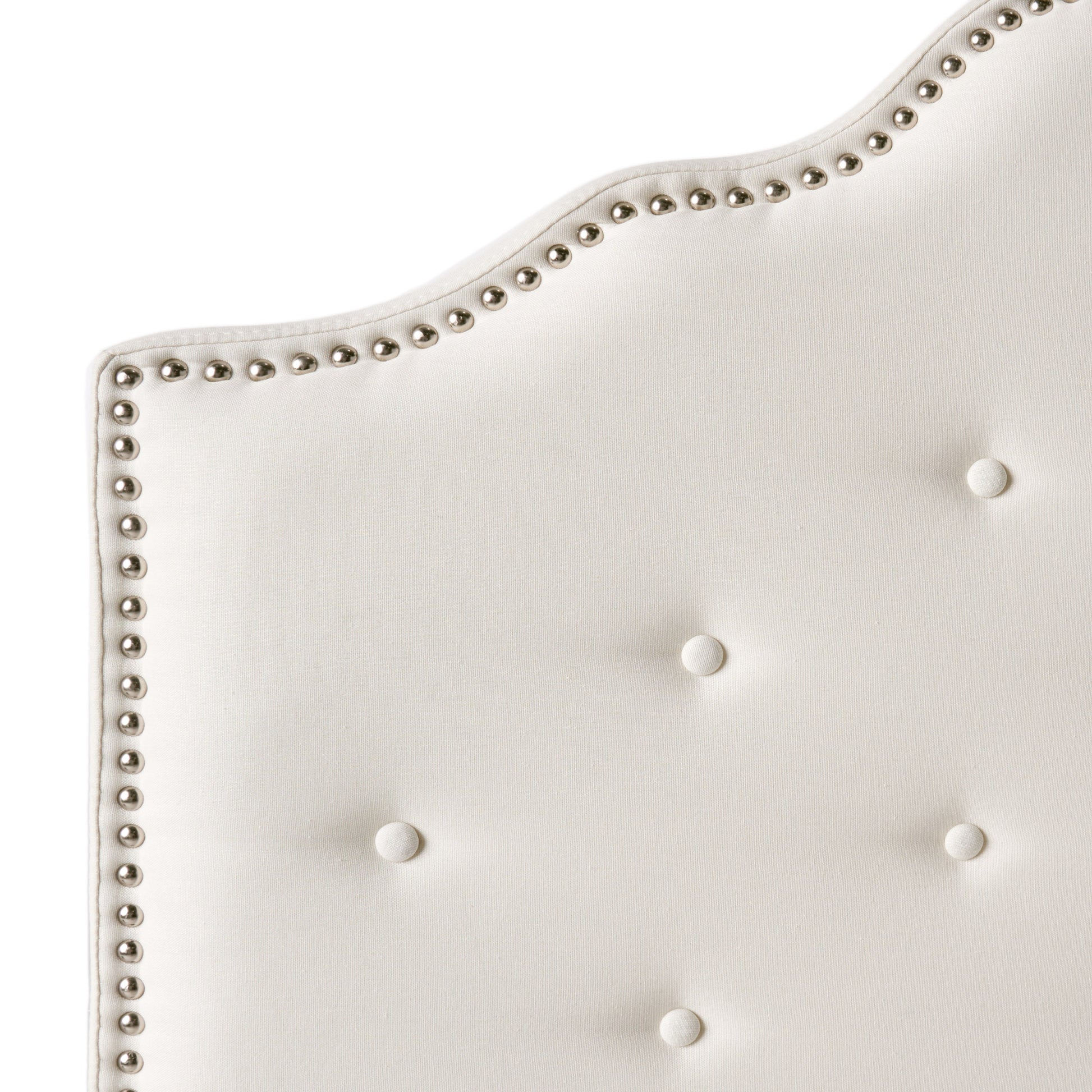 Queen&Full Sized Headboard Queen Ivory Fabric