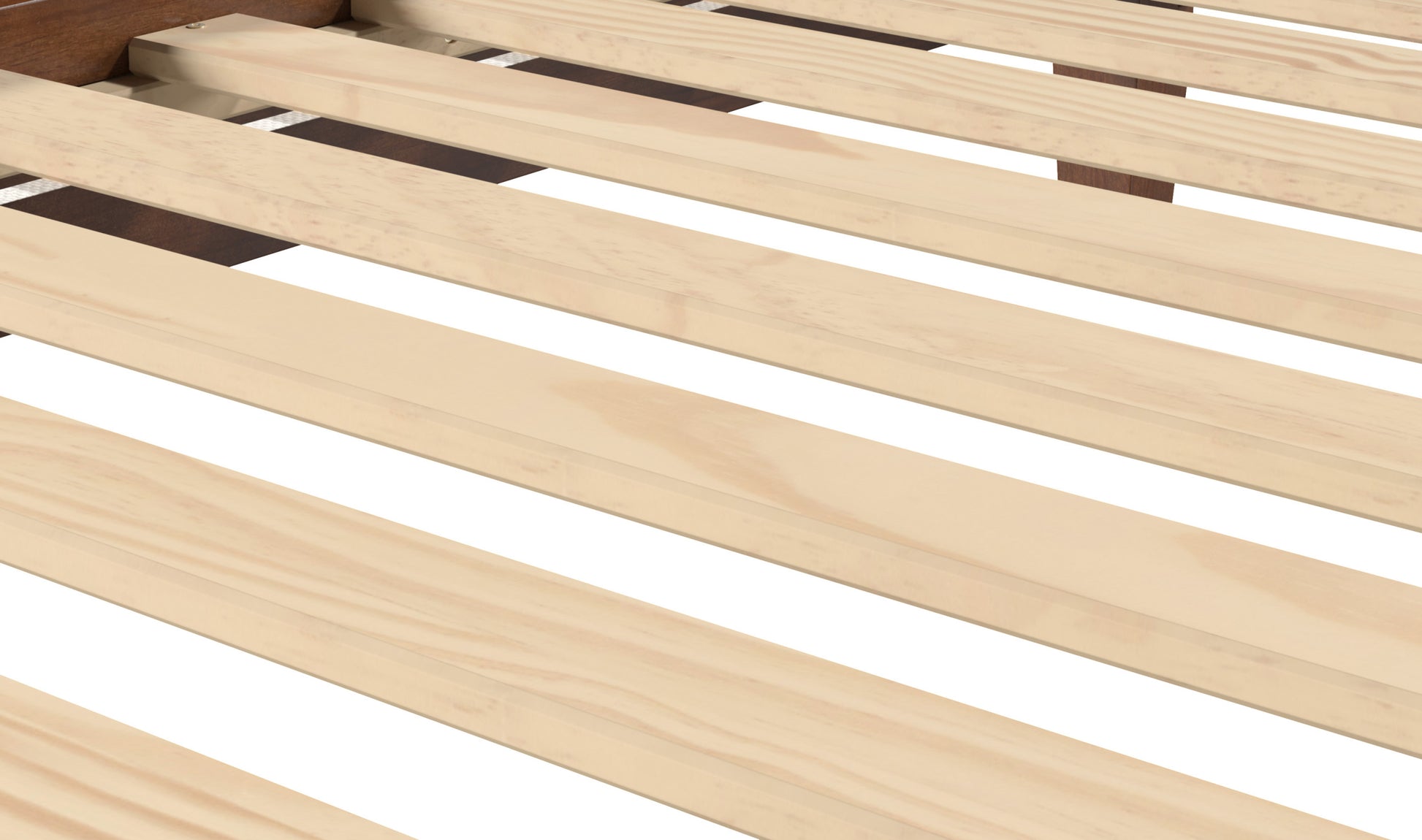 Nix Twin Platform Bed Natural Twin Dark Brown Wood