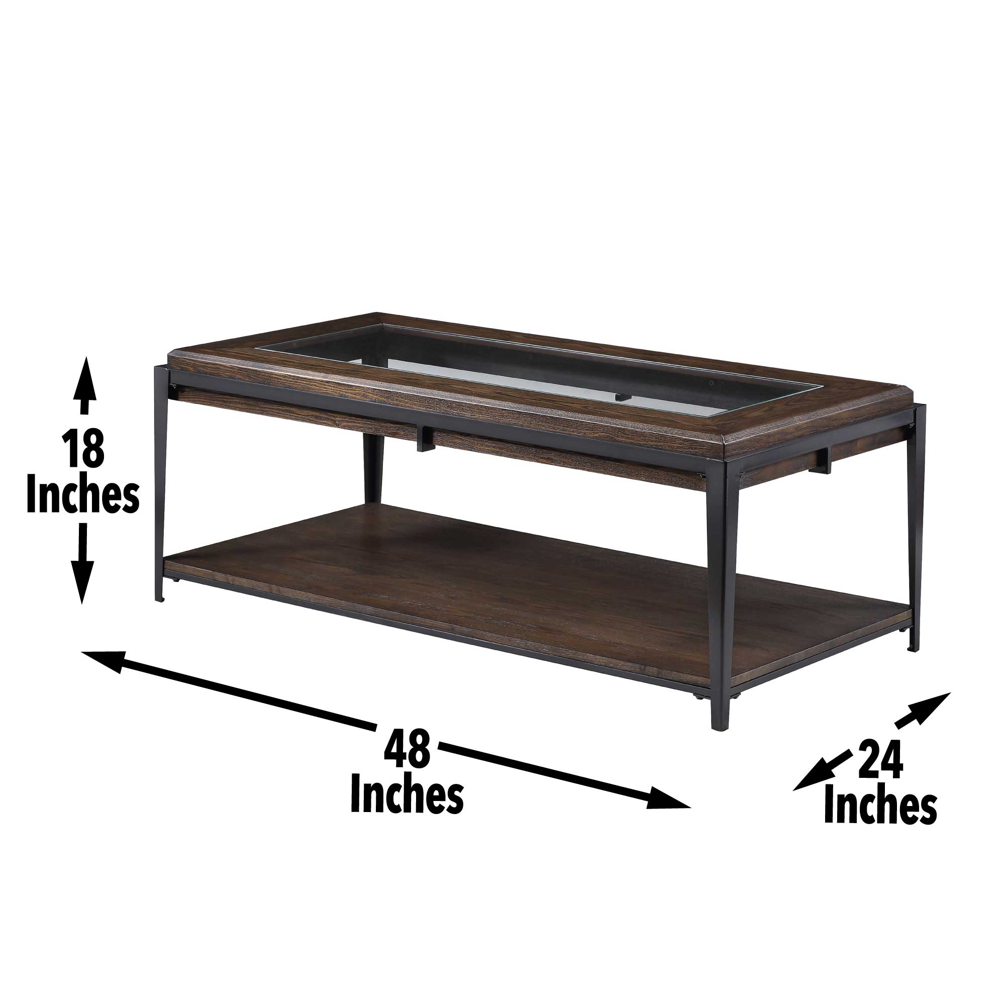 Waco Cocktail Table Brown Brown Iron