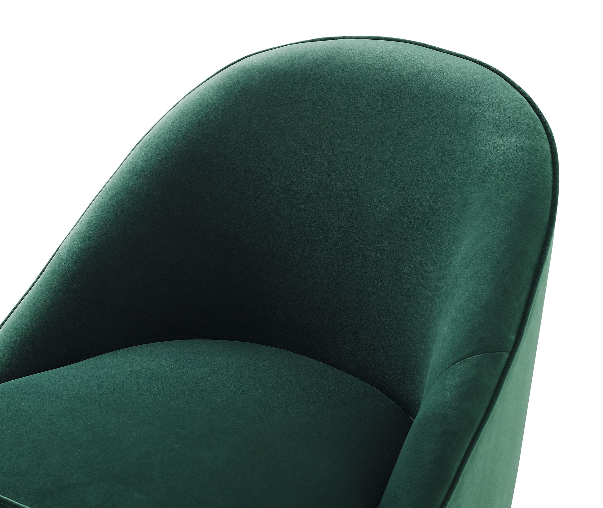 Avalon Velvet Accent Chair Emerald Green Faux Leather