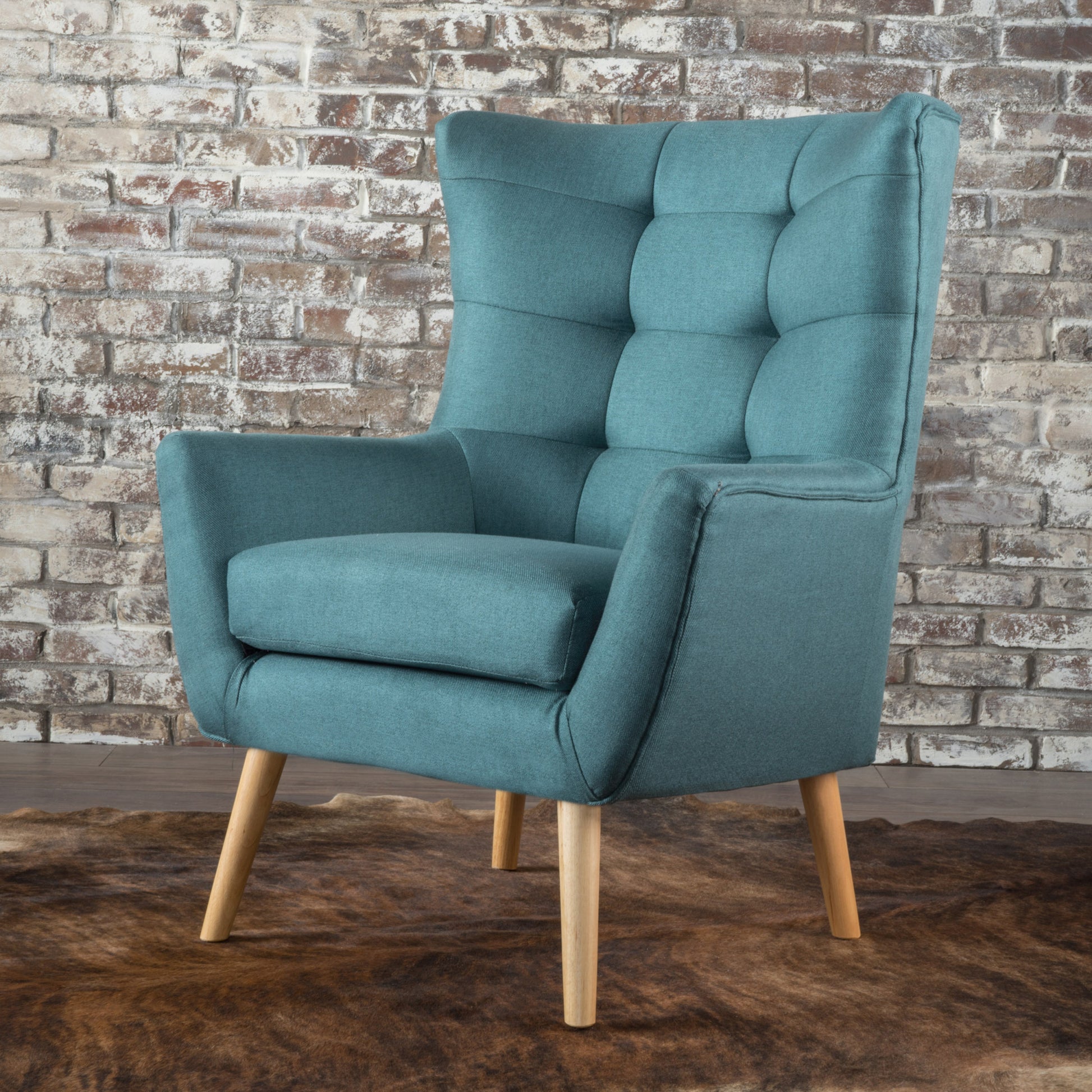 Club Chair Teal Fabric