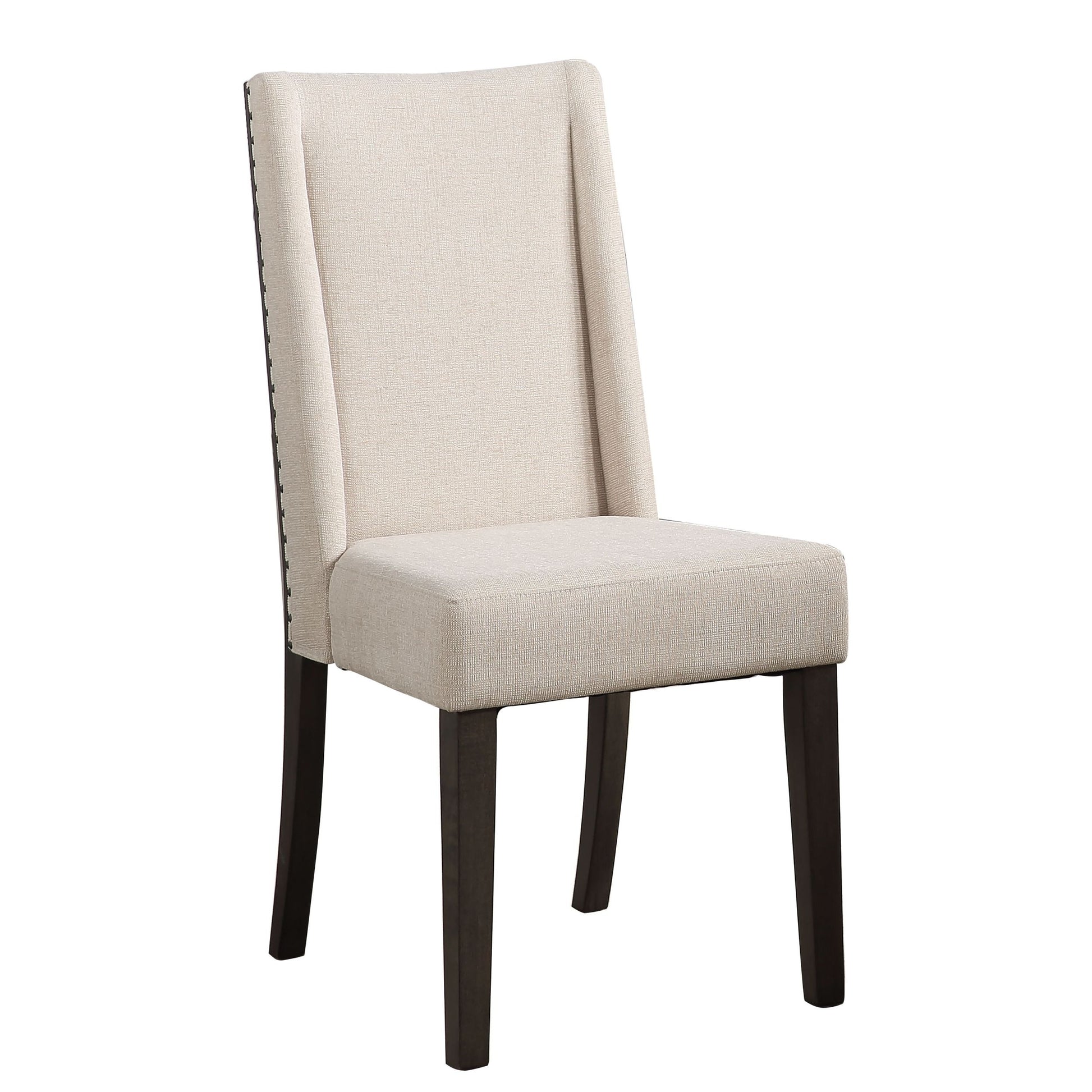 Napa Upholstered Side Chair Set Of 2 Dark Brown Dark Brown Wood