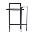 Arcklid Faux Marble End Table W Storage Black Iron