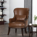 Accent Chair Light Brown Pu