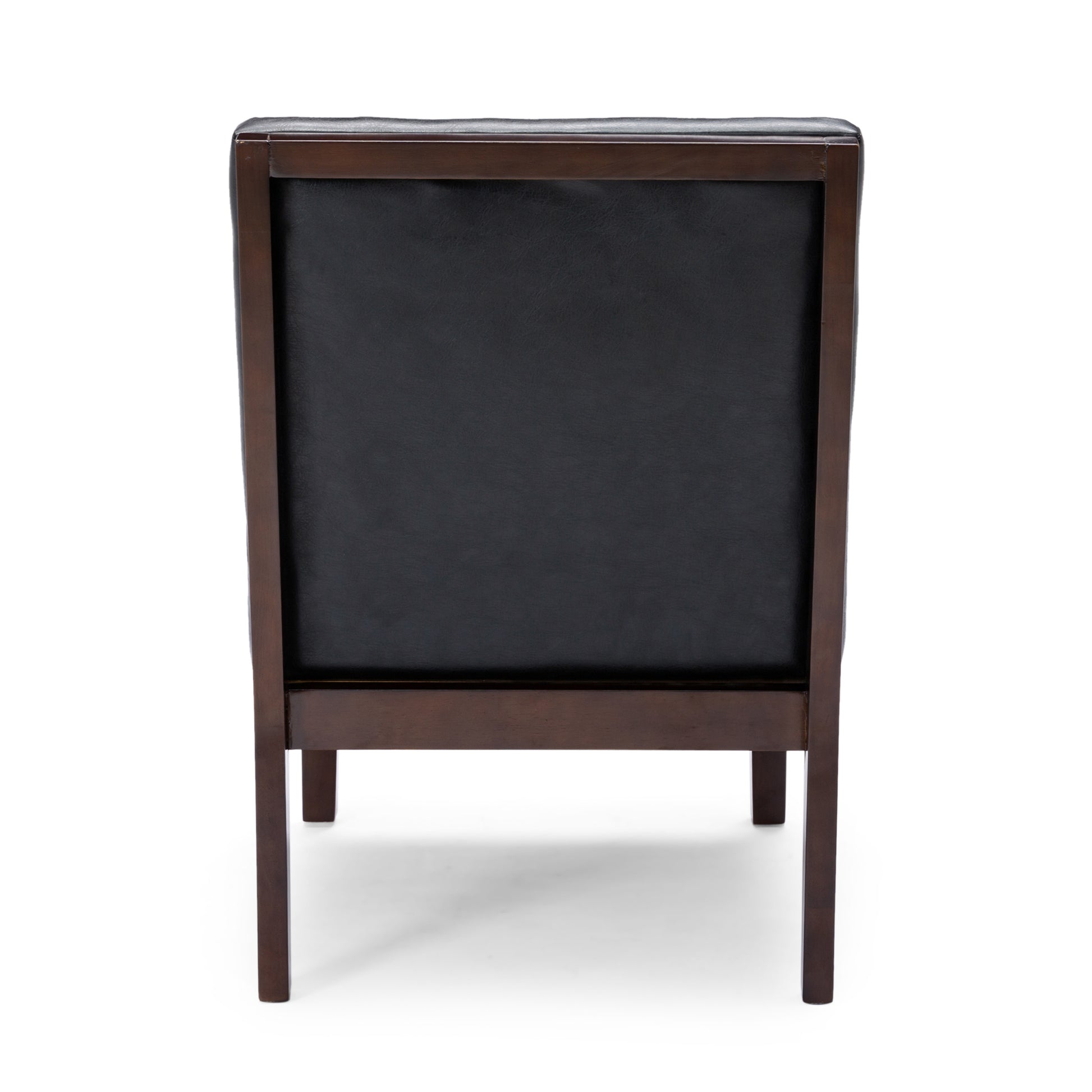 Accent Chair Black Pu