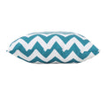 Marisol Chevron Square Pillow Teal Fabric