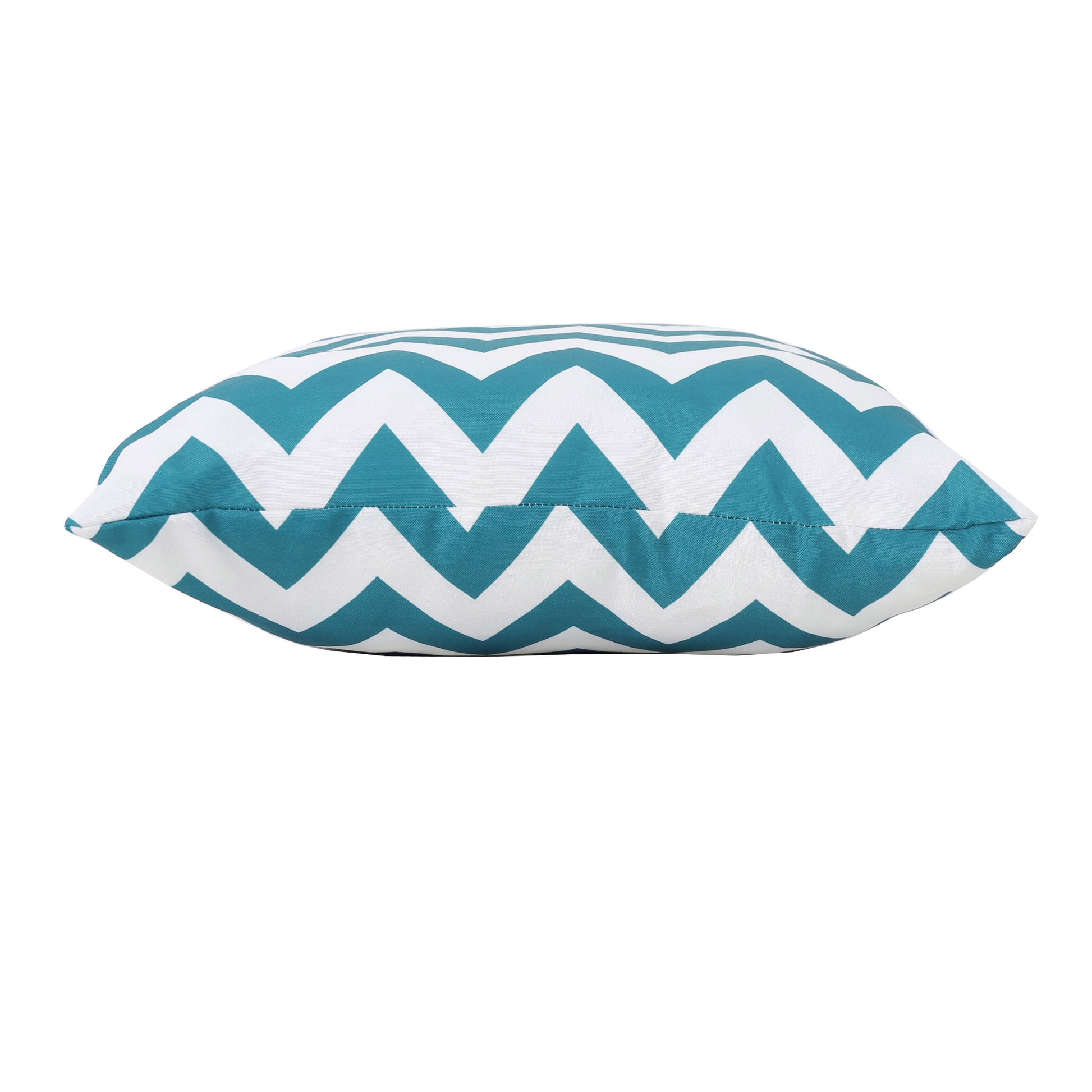 Marisol Chevron Square Pillow Teal Fabric