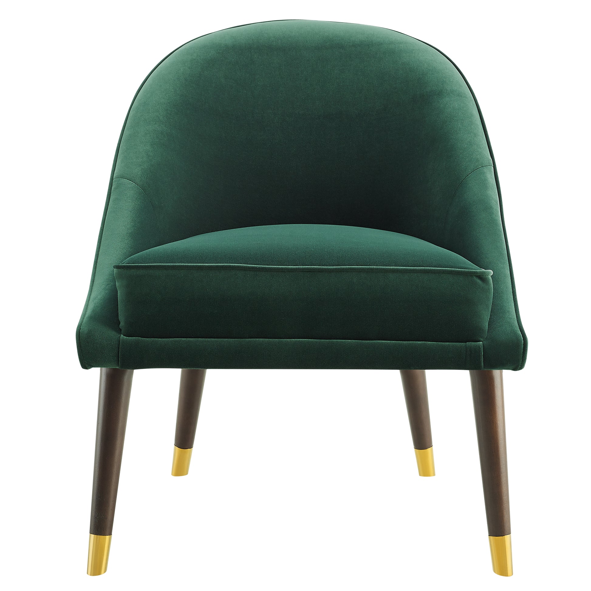 Avalon Velvet Accent Chair Emerald Green Faux Leather