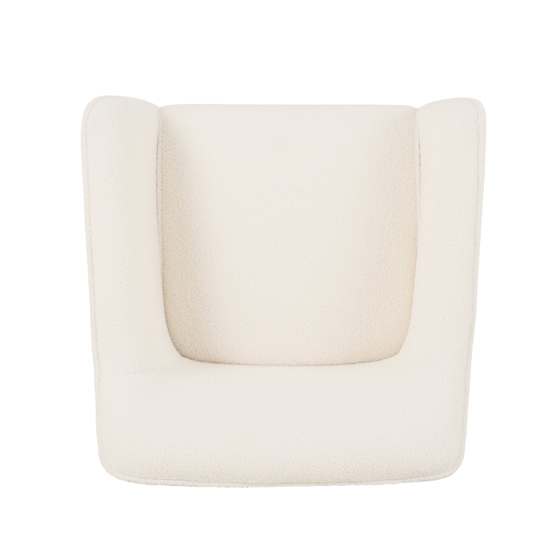 Upholstered Armchair Ivory Fabric