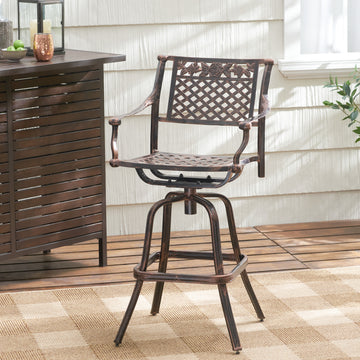 Tahoe Cast Barstool Copper Aluminium