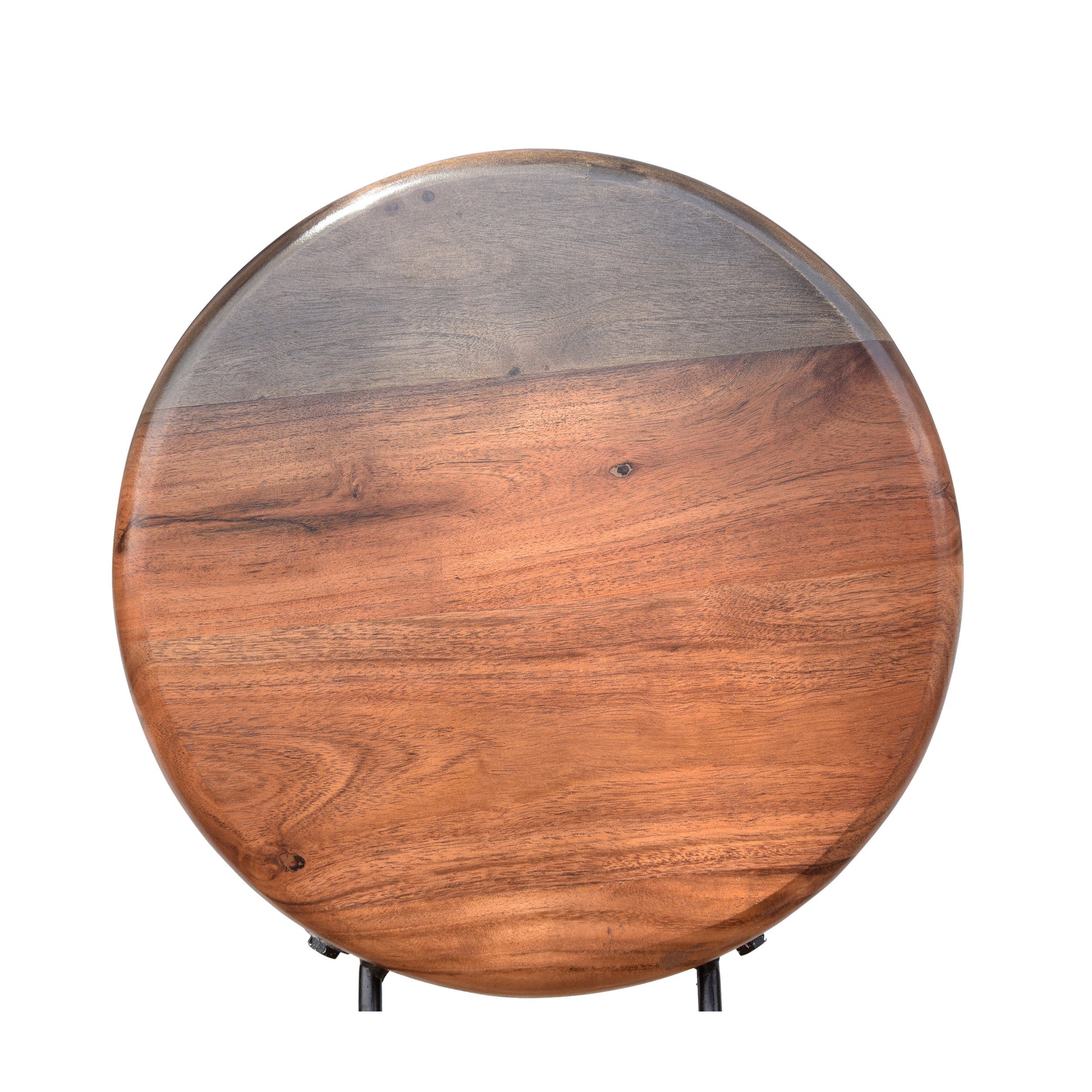 Bar Stool Natural Black Mdf Metal