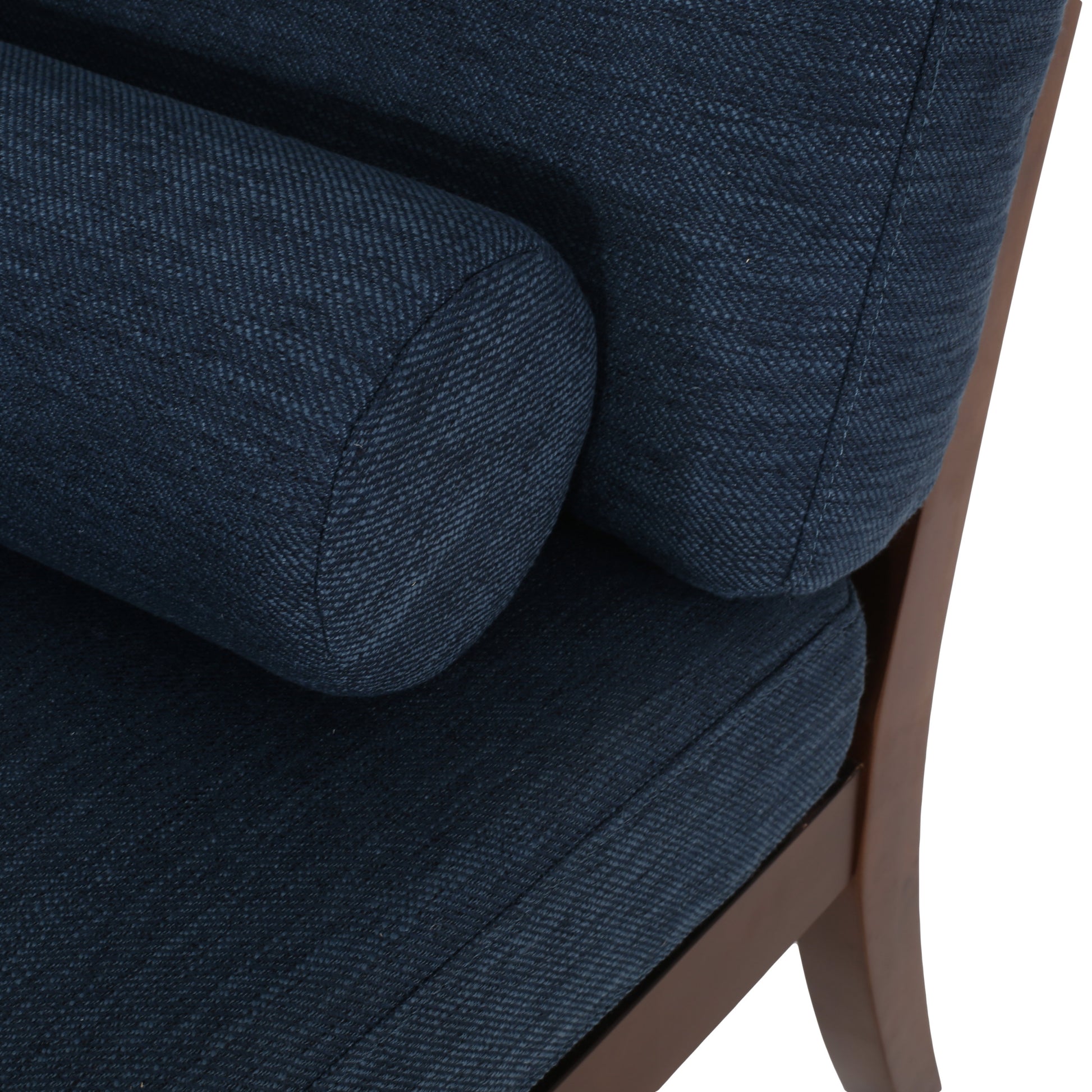 Chaise Lounge Navy Blue Fabric