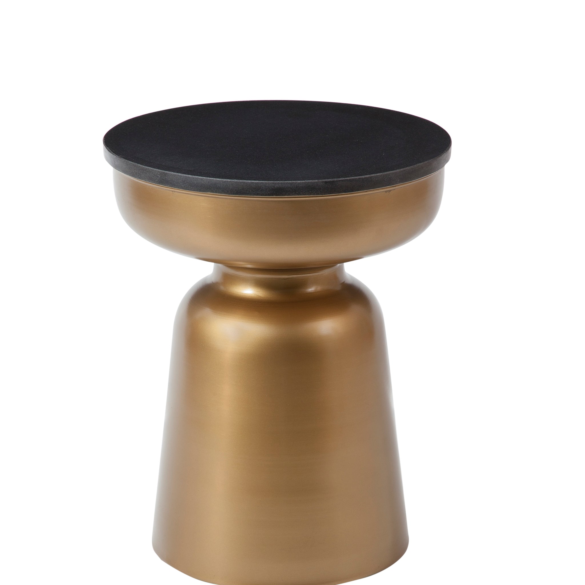 Jovana Round End Table Black Black Iron