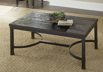 Ambrose Coffee Table Charcoal Grey Solid Wood Mdf