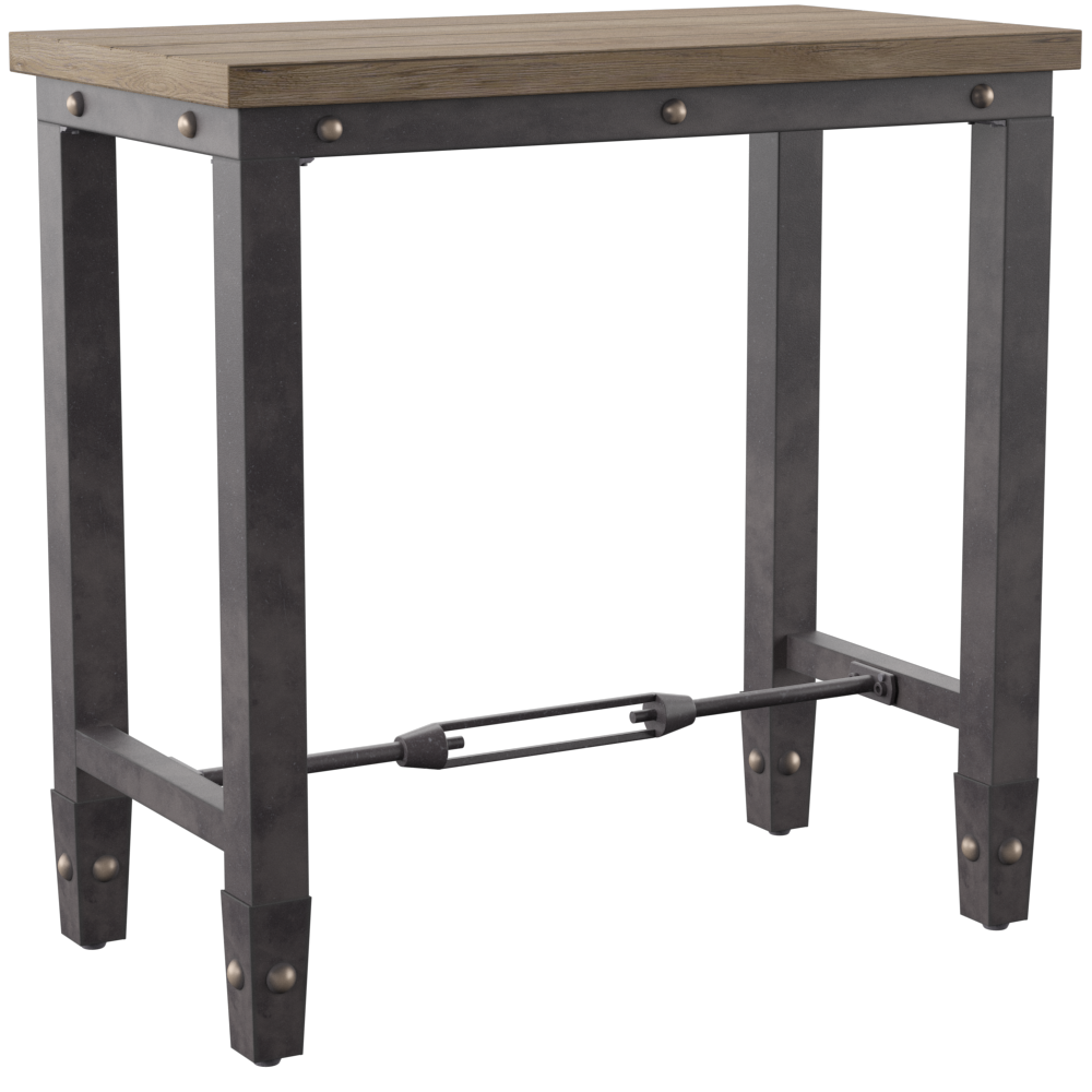 Jersey Chairside End Table Oak Solid Wood Mdf