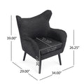 Arm Chair Black Fabric