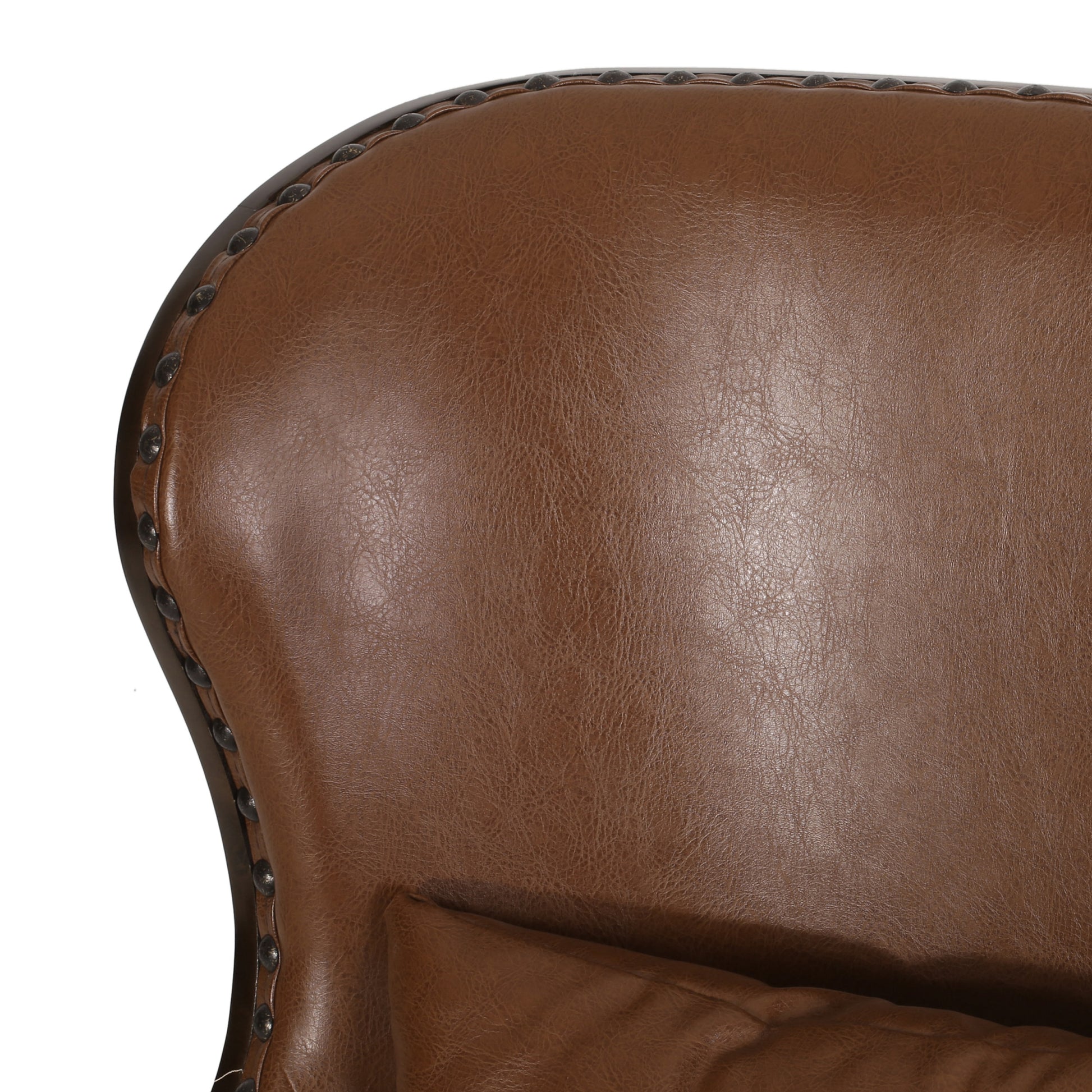 Accent Chair Light Brown Pu