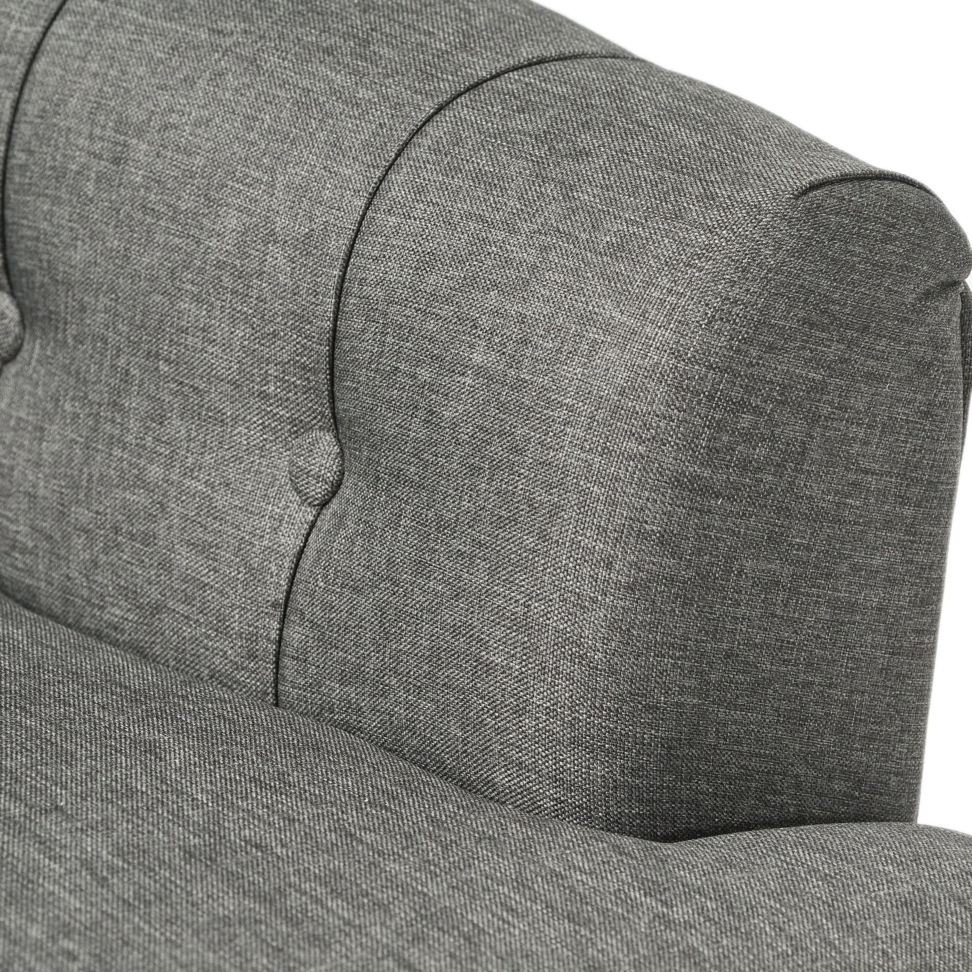 Club Chair Dark Gray Fabric